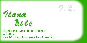 ilona mile business card